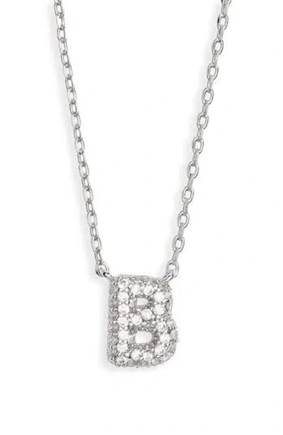 Leith Cubic Zirconia Initial Pendant Necklace