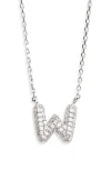 Leith Cubic Zirconia Initial Pendant Necklace
