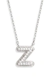 Leith Cubic Zirconia Initial Pendant Necklace