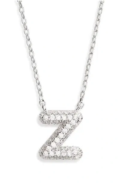 Leith Cubic Zirconia Initial Pendant Necklace