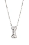 Leith Cubic Zirconia Initial Pendant Necklace