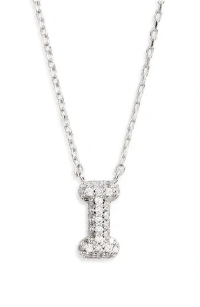 Leith Cubic Zirconia Initial Pendant Necklace