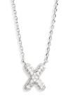 Leith Cubic Zirconia Initial Pendant Necklace