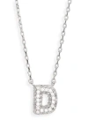 Leith Cubic Zirconia Initial Pendant Necklace