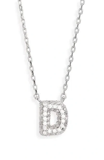 Leith Cubic Zirconia Initial Pendant Necklace