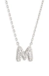 Leith Cubic Zirconia Initial Pendant Necklace