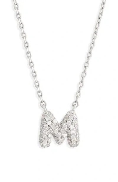 Leith Cubic Zirconia Initial Pendant Necklace