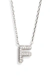 Leith Cubic Zirconia Initial Pendant Necklace