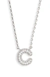 Leith Cubic Zirconia Initial Pendant Necklace
