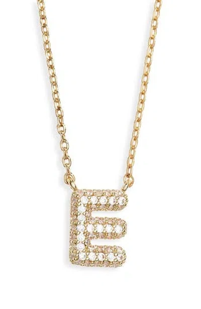 Leith Cubic Zirconia Initial Pendant Necklace In Gold