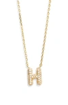 Leith Cubic Zirconia Initial Pendant Necklace In Gold