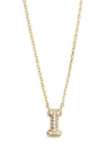 Leith Cubic Zirconia Initial Pendant Necklace In Gold