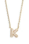 Leith Cubic Zirconia Initial Pendant Necklace In Gold