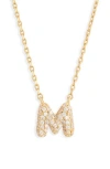Leith Cubic Zirconia Initial Pendant Necklace In Gold