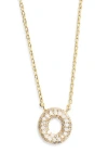 Leith Cubic Zirconia Initial Pendant Necklace In Gold