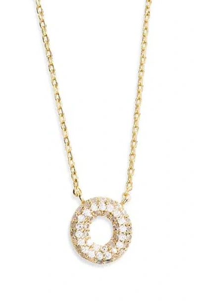 Leith Cubic Zirconia Initial Pendant Necklace In Gold