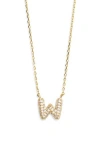 Leith Cubic Zirconia Initial Pendant Necklace In Gold