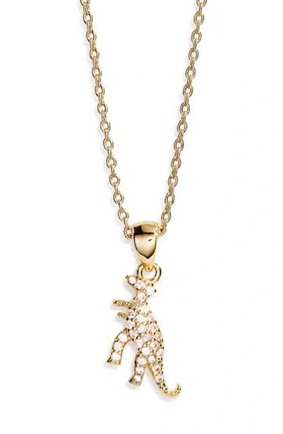 Leith Cz Dinosaur Pendant Necklace