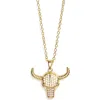 Leith Cz Longhorn Pendant Necklace