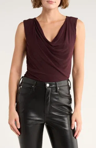 Leith Drape Front Mesh Top In Multi