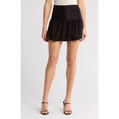 Leith Drop Waist Bubble Hem Skirt In Black