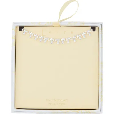 Leith Droplet Collar Necklace In Metallic