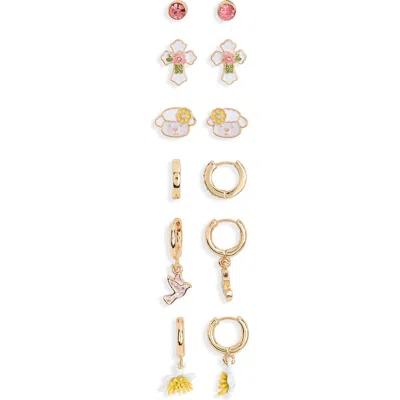 Leith Easter Faith 6-pack Assorted Earrings In Red