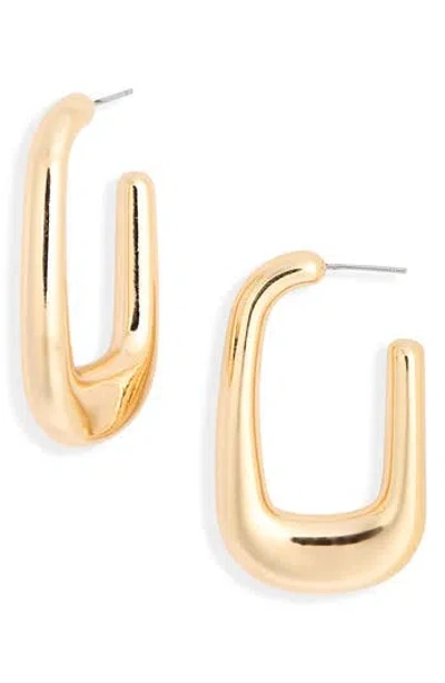 Leith Elongated Hoop Earrings In Gold