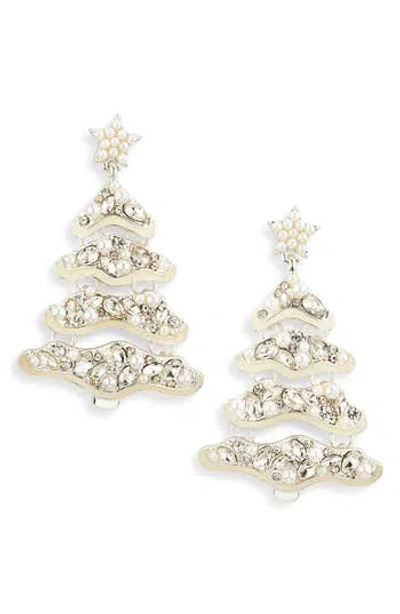 Leith Embellished Christmas Tree Drop Earrings In Gold