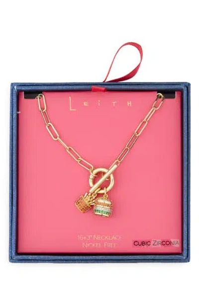Leith Fast Food Pendant Necklace In Gold
