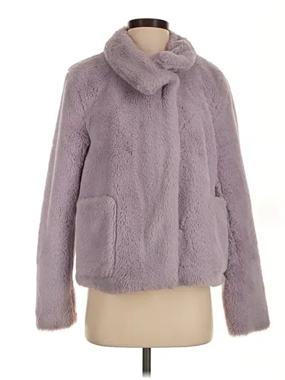 Pre-owned Leith Faux Fur Jacket In Purple