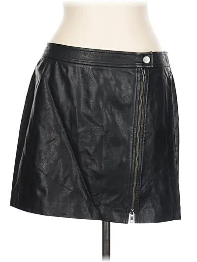 Pre-owned Leith Faux Leather Skirt In Black