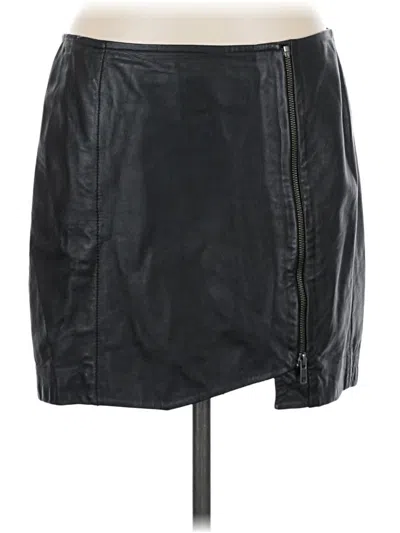 Pre-owned Leith Faux Leather Skirt In Black
