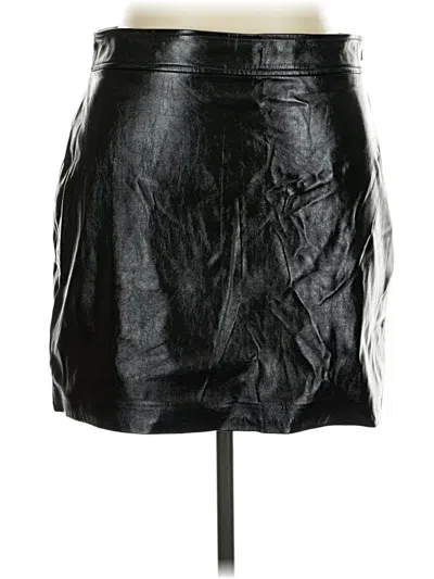 Pre-owned Leith Faux Leather Skirt In Black
