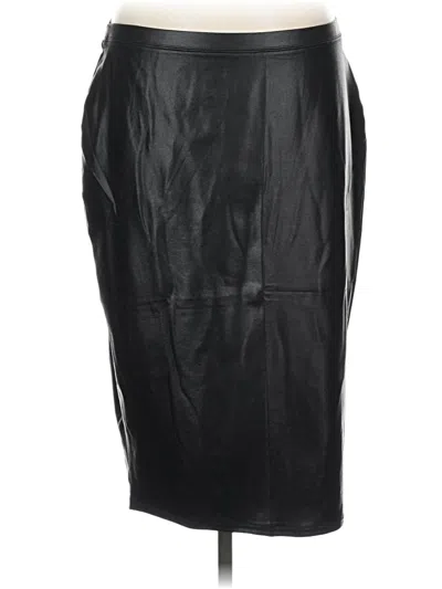 Pre-owned Leith Faux Leather Skirt In Black