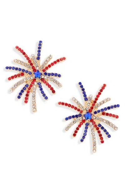 Leith Firework Statement Stud Earrings In Gold