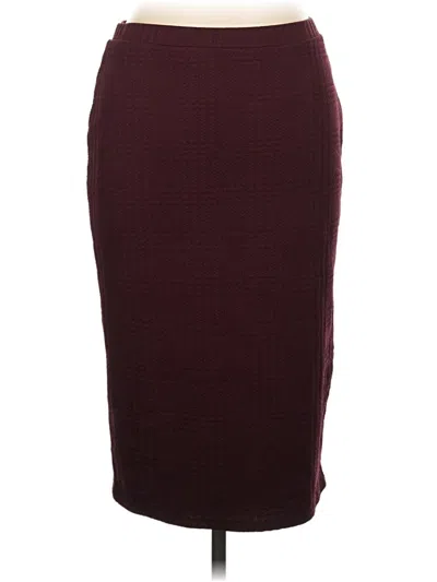 Pre-owned Leith Formal Skirt In Burgundy