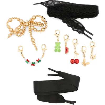 Leith Fruit 9-piece Shoe Lace Charm Set In Gold