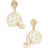 Leith Game Day Helmet Drop Earrings In Multi