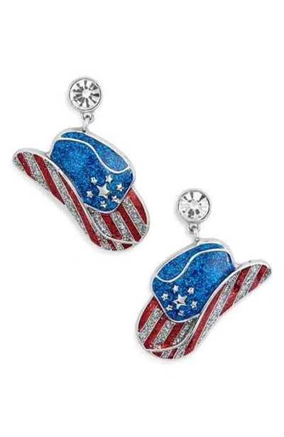 Leith Glitter Cowboy Hat Drop Earrings