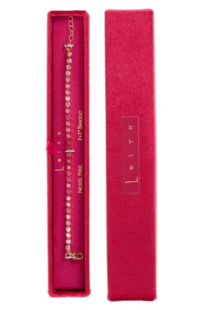 Leith Gradient Cz Tennis Bracelet In Pink