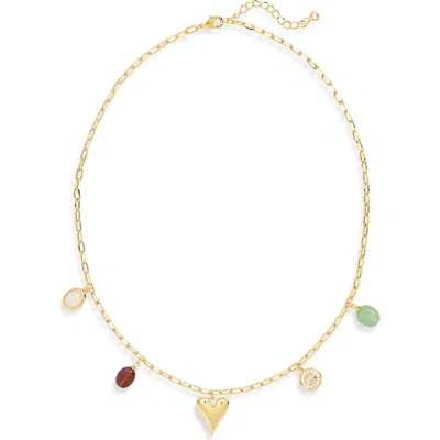 Leith Heart Cubic Zirconia Charm Necklace
