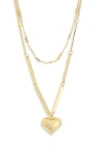 Leith Heart Pendant Layered Necklace In Gold