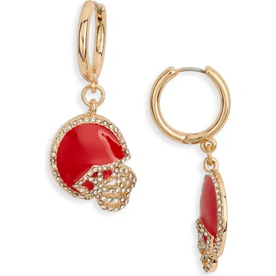 Leith Helmut Huggie Drop Earrings In Red