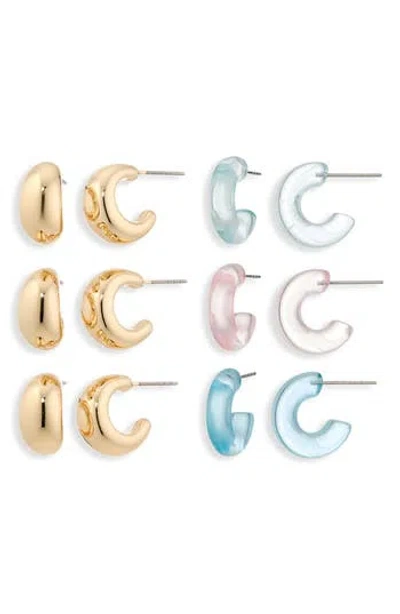 Leith Hoop Earrings Set In Multi