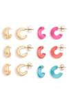 Leith Hoop Earrings Set In Multi