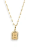 Leith Initial Pendant Necklace In Gold