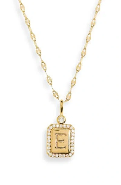 Leith Initial Pendant Necklace In Gold