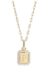 Leith Initial Pendant Necklace In Gold