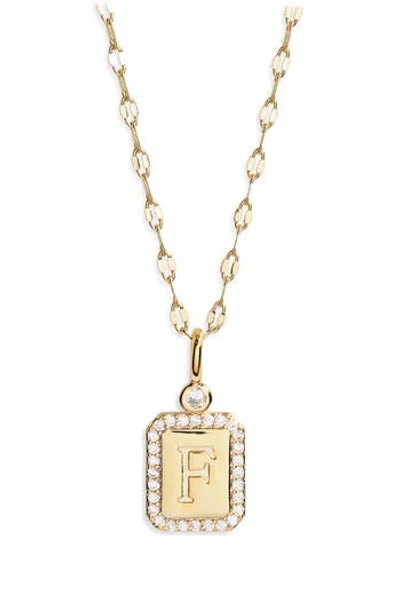 Leith Initial Pendant Necklace In Gold